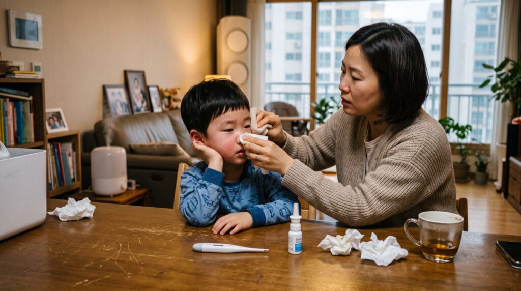 5세 환절기 비염 코막힘 대처