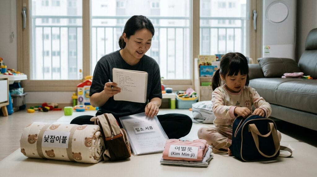 어린이집 입소 준비물 낮잠이불 여벌옷 서류 체크리스트