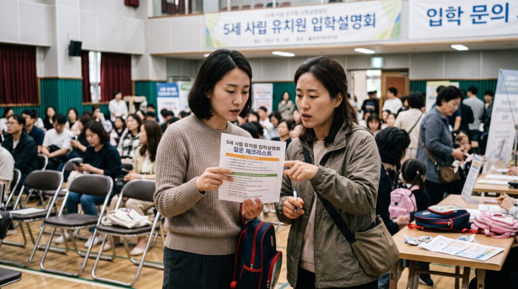 5세 사립 유치원 입학설명회 질문 체크리스트