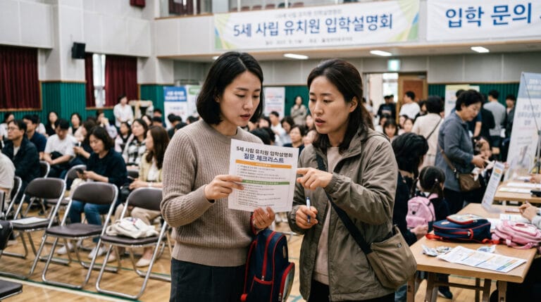 5세 사립 유치원 입학설명회 질문 체크리스트